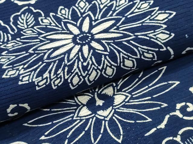 平和屋着物∴夏物　浴衣　綿絽　花唐草文　綿　逸品　CABJ0398ng