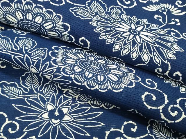 平和屋着物∴夏物　浴衣　綿絽　花唐草文　綿　逸品　CABJ0398ng