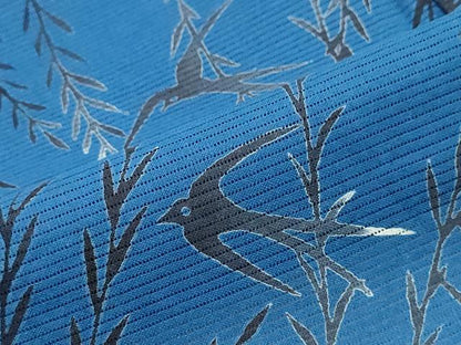 平和屋着物∴夏物　浴衣　綿絽　燕　枝垂れ柳　綿　逸品　CABJ0399ng