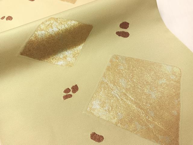 平和屋着物●西陣　川島織物　六通柄　本袋帯　菱吉祥文　金銀彩　正絹　逸品　CABJ0405vp