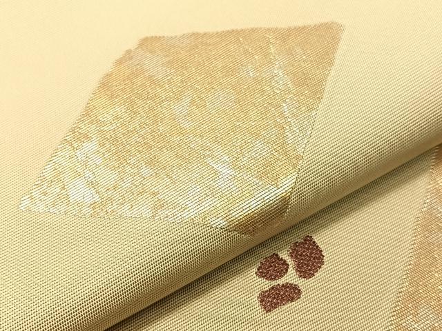 平和屋着物●西陣　川島織物　六通柄　本袋帯　菱吉祥文　金銀彩　正絹　逸品　CABJ0405vp
