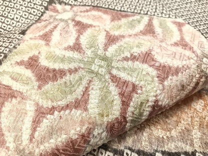 平和屋着物●名門　藤娘きぬたや・総絞り　九寸名古屋帯　吉祥花文　正絹　逸品　CABJ0421vp