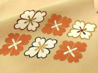 平和屋着物●銀座　志ま亀　九寸名古屋帯　花菱文　金彩　鬼しぼ縮緬　正絹　逸品　CABJ0425vp