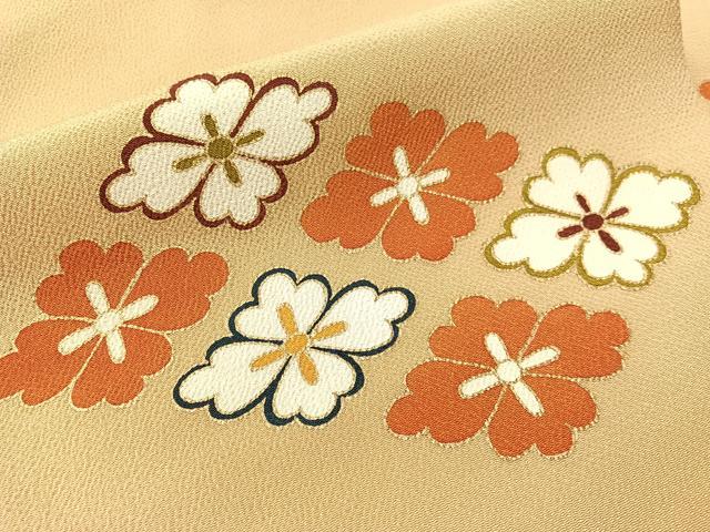 平和屋着物●銀座　志ま亀　九寸名古屋帯　花菱文　金彩　鬼しぼ縮緬　正絹　逸品　CABJ0425vp