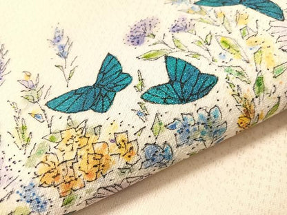 平和屋着物●九寸名古屋帯　手描き　花蝶文　正絹　逸品　CABJ0431vp
