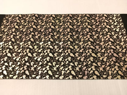 平和屋着物●龍村平蔵製　六通柄　本袋帯　唐織　白石　比翼錦　黒地　金銀糸　正絹　逸品　CABJ0432vp