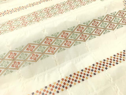 平和屋着物●九寸名古屋帯　横段花文　正絹　逸品　CABJ0433vp