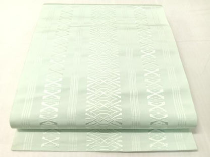 平和屋着物●本場筑前博多織　八寸名古屋帯　献上　千草鼠色　単衣帯　正絹　逸品　CABJ0437vp