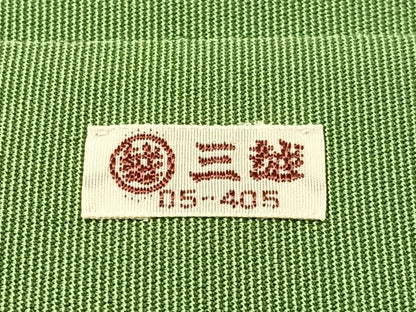 平和屋着物●西陣　川島織物　爪掻き本綴れ　八寸名古屋帯　ワンポイント　九曜　松葉色　三越扱い　正絹　逸品　未使用　CABJ0459vp