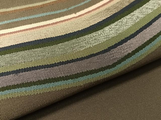 平和屋着物●爪掻き本綴れ　八寸名古屋帯　よろけ縞　正絹　逸品　CABJ0465vp