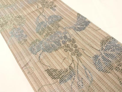 平和屋着物●両面　全通柄袋帯　葡萄蔦の葉文　正絹　逸品　未使用　CABJ0477vp