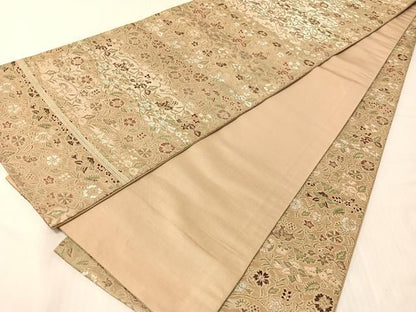 平和屋着物●龍村織宝謹製　全通柄袋帯　早雲寺銀襴　正絹　逸品　CABJ0478vp
