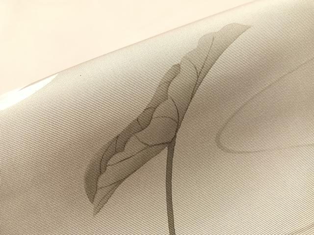 平和屋着物●内山晴祥　手描き　塩瀬　九寸名古屋帯　蓮　金彩　正絹　逸品　CABJ0479vp
