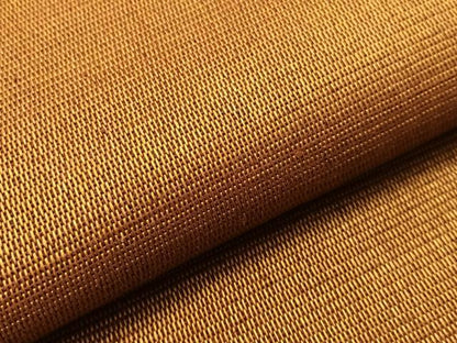 平和屋着物●本場黄八丈　紬　八寸名古屋帯　黄唐茶色　単衣帯　正絹　逸品　CABJ0501vp