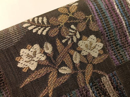 平和屋着物●ワンタッチつけ帯　市松跳び兎　金銀糸　やまと誂製　正絹　逸品　CABJ0503vp