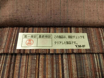 平和屋着物●両面　全通柄袋帯　紬地　切嵌　間道　正絹　逸品　CABJ0528vp