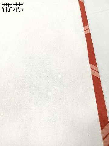 平和屋着物●塩瀬　九寸開き名古屋帯　型染め　菱吉祥花文　正絹　逸品　CABJ0532vp