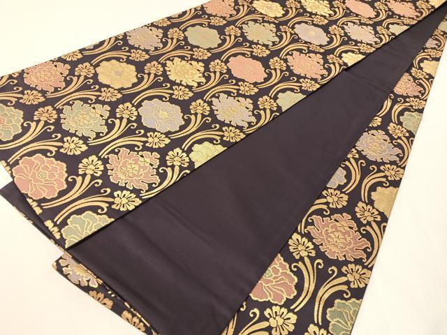 平和屋着物●全通柄袋帯　名物裂　金糸　正絹　逸品　CABJ0534vp