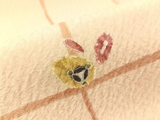平和屋着物●全通柄袋帯　格子花文　長尺　CABJ0535vp