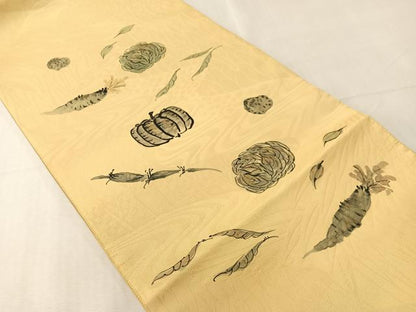 平和屋着物●太鼓柄袋帯　手描き　成り物　金彩　正絹　逸品　CABJ0536vp
