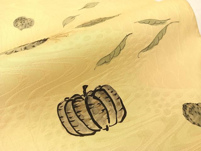 平和屋着物●太鼓柄袋帯　手描き　成り物　金彩　正絹　逸品　CABJ0536vp