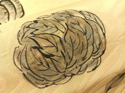 平和屋着物●太鼓柄袋帯　手描き　成り物　金彩　正絹　逸品　CABJ0536vp