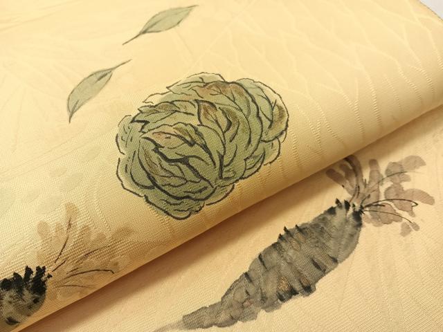 平和屋着物●太鼓柄袋帯　手描き　成り物　金彩　正絹　逸品　CABJ0536vp