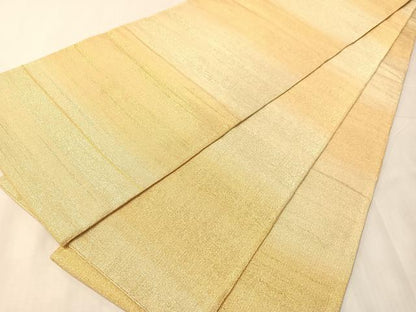 平和屋着物●桝屋高尾　ねん金綴錦　全通柄袋帯　段霞文　正絹　逸品　CABJ0542vp