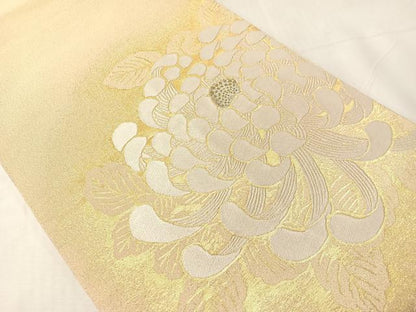 平和屋着物●太鼓柄袋帯　當麻つづれ　乱菊　金糸　正絹　逸品　CABJ0546vp