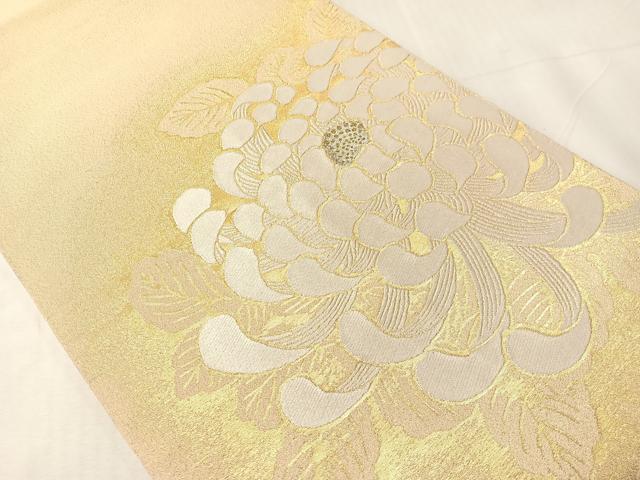 平和屋着物●太鼓柄袋帯　當麻つづれ　乱菊　金糸　正絹　逸品　CABJ0546vp