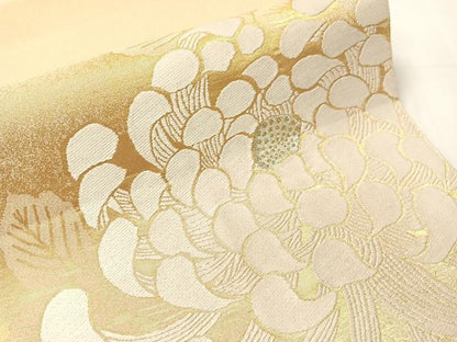 平和屋着物●太鼓柄袋帯　當麻つづれ　乱菊　金糸　正絹　逸品　CABJ0546vp