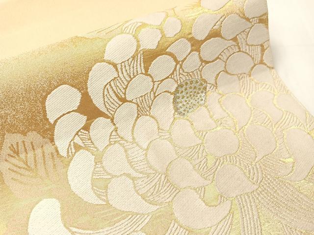 平和屋着物●太鼓柄袋帯　當麻つづれ　乱菊　金糸　正絹　逸品　CABJ0546vp