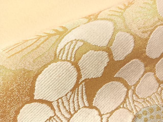 平和屋着物●太鼓柄袋帯　當麻つづれ　乱菊　金糸　正絹　逸品　CABJ0546vp