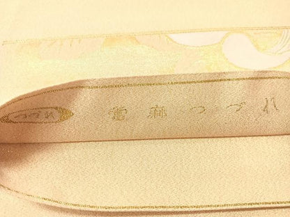 平和屋着物●太鼓柄袋帯　當麻つづれ　乱菊　金糸　正絹　逸品　CABJ0546vp