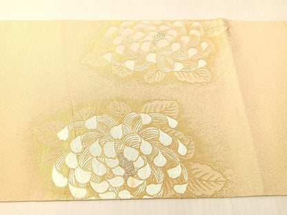 平和屋着物●太鼓柄袋帯　當麻つづれ　乱菊　金糸　正絹　逸品　CABJ0546vp