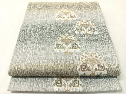 平和屋着物●六通柄袋帯　櫛織　象　正絹　逸品　CABJ0555vp