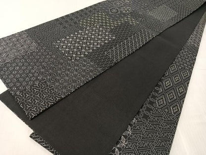平和屋着物●総刺繍　刺し子　全通柄袋帯　吉祥柄　正絹　逸品　CABJ0556vp