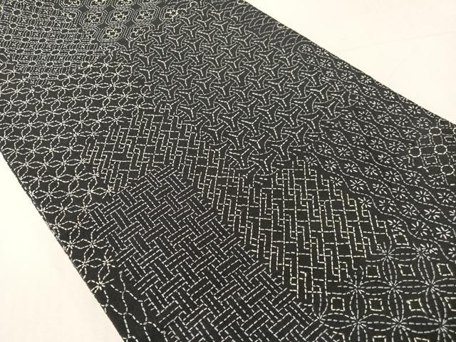 平和屋着物●総刺繍　刺し子　全通柄袋帯　吉祥柄　正絹　逸品　CABJ0556vp