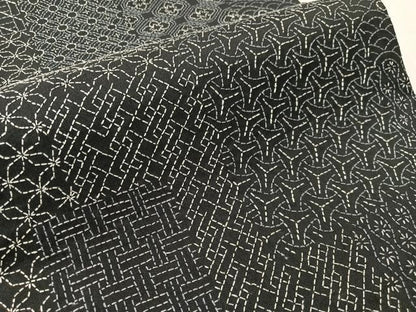 平和屋着物●総刺繍　刺し子　全通柄袋帯　吉祥柄　正絹　逸品　CABJ0556vp