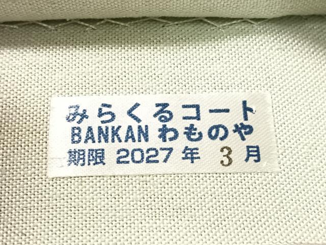 平和屋着物●BANKANわものや　全通柄京袋帯　紬地　めがね織　横段文　クローバー　正絹　逸品　CABJ0562vp