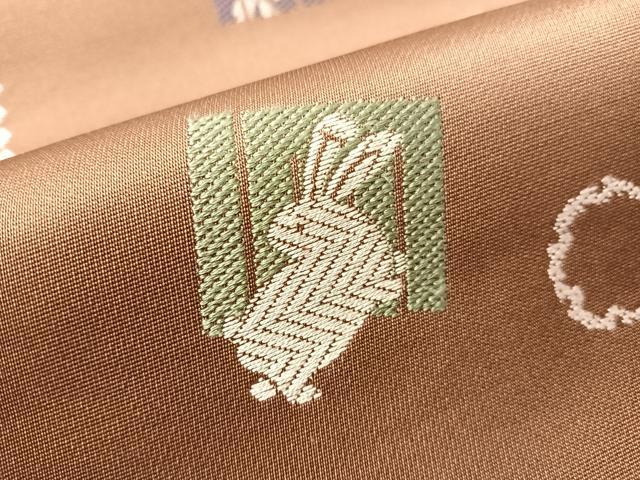 平和屋着物●九寸名古屋帯　跳び兎　源氏香　正絹　逸品　未使用　CABJ0570vp