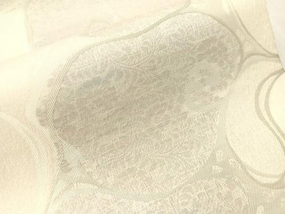 平和屋着物▽世界的友禅作家　千地泰弘　六通柄袋帯　スリーシーズン　春夏秋　流水更紗文　金銀糸　正絹　逸品　未使用　CABJ0595vp