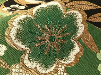 平和屋着物●六通柄袋帯　はんなり　舞桜　金糸　反端付き　上代29万　正絹　逸品　CABJ0613vp