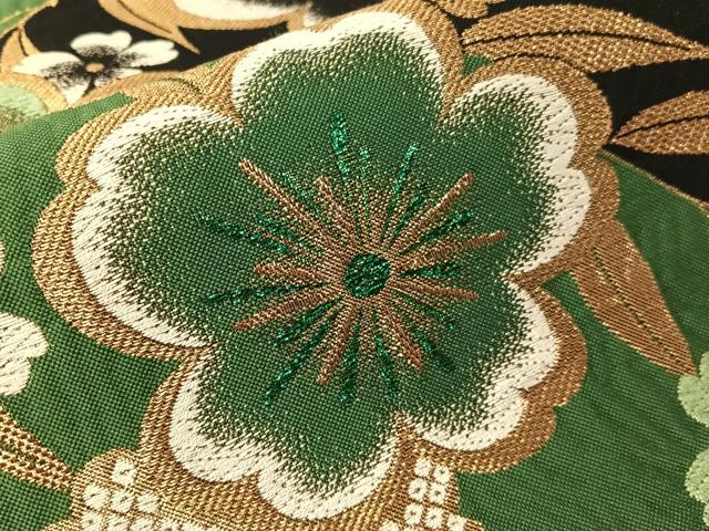 平和屋着物●六通柄袋帯　はんなり　舞桜　金糸　反端付き　上代29万　正絹　逸品　CABJ0613vp