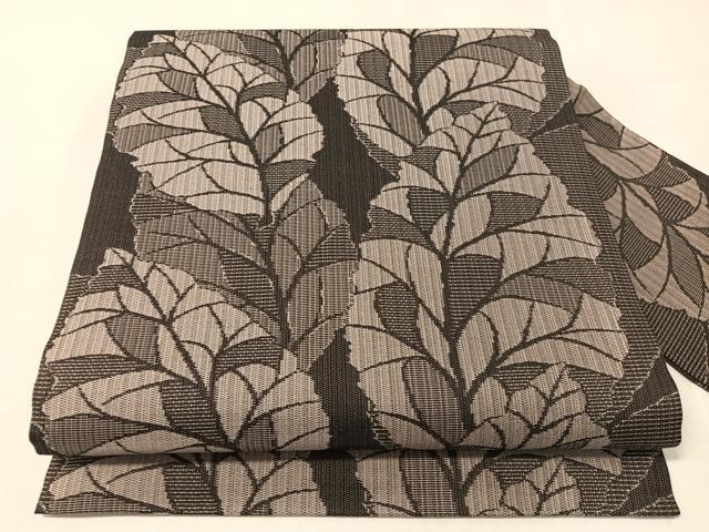 平和屋着物●九寸名古屋帯　舞葉文　正絹　逸品　CABJ0639vp