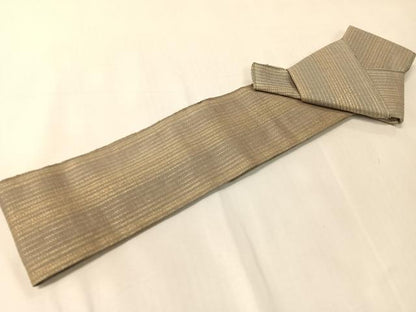 平和屋着物●男性　御仕立角帯　間道　金糸　紙箱付き　正絹　逸品　CABJ0642vp
