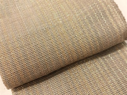 平和屋着物●男性　御仕立角帯　間道　金糸　紙箱付き　正絹　逸品　CABJ0642vp