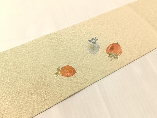 平和屋着物●人間国宝・羽田登喜男　九寸名古屋帯　成り物　鬼しぼ縮緬　正絹　逸品　CABJ0646vp