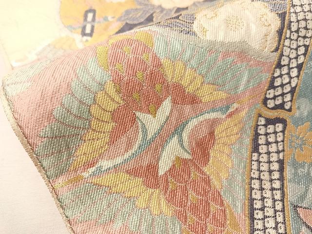 平和屋着物●六通柄袋帯　能衣雪輪文　金銀糸　正絹　逸品　CABJ0650vp