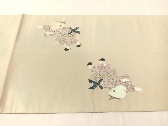 平和屋着物●加賀友禅の巨匠　初代　由水十久　太鼓柄袋帯　挿頭を参らん　正絹　逸品　CABJ0651vp